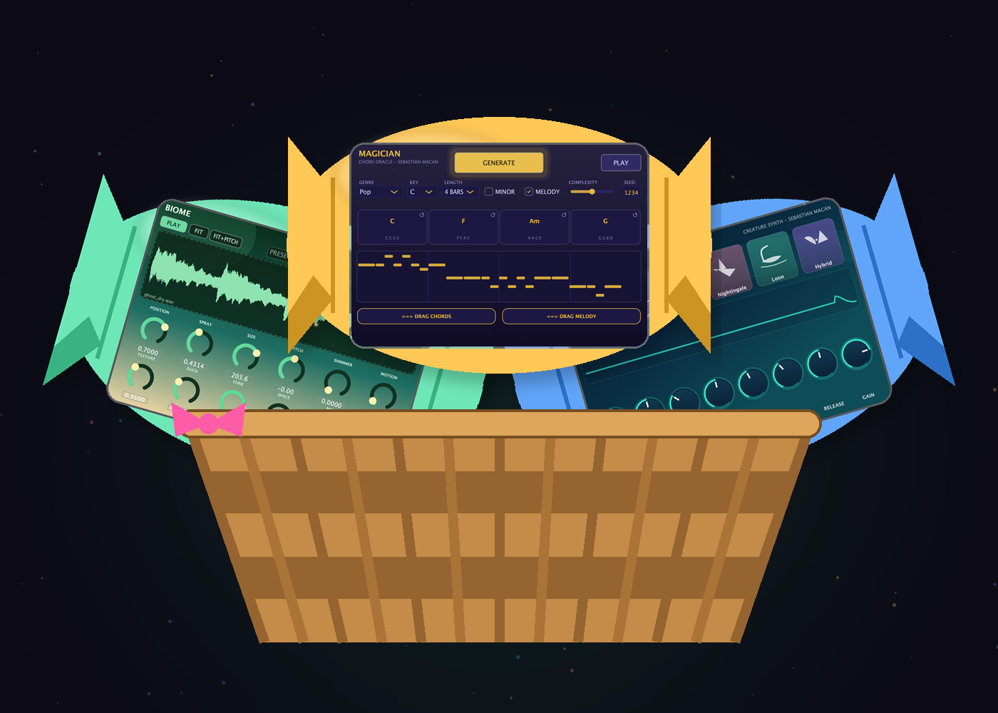 INSTRUMENTS BASKET basket art